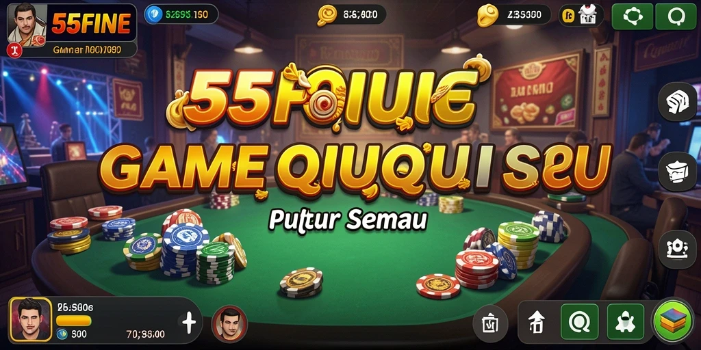 Tampilan gameplay seru dalam permainan QiuQiu 55FIVE.