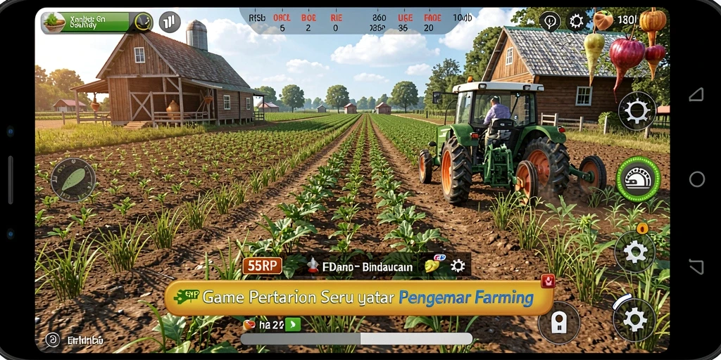 Tampilan gameplay 55RP yang menggugah selera petani.