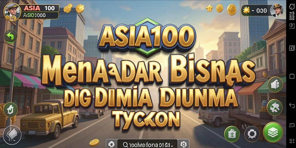 Tampilan gameplay ASIA100 dengan interaksi bisnis yang menarik.