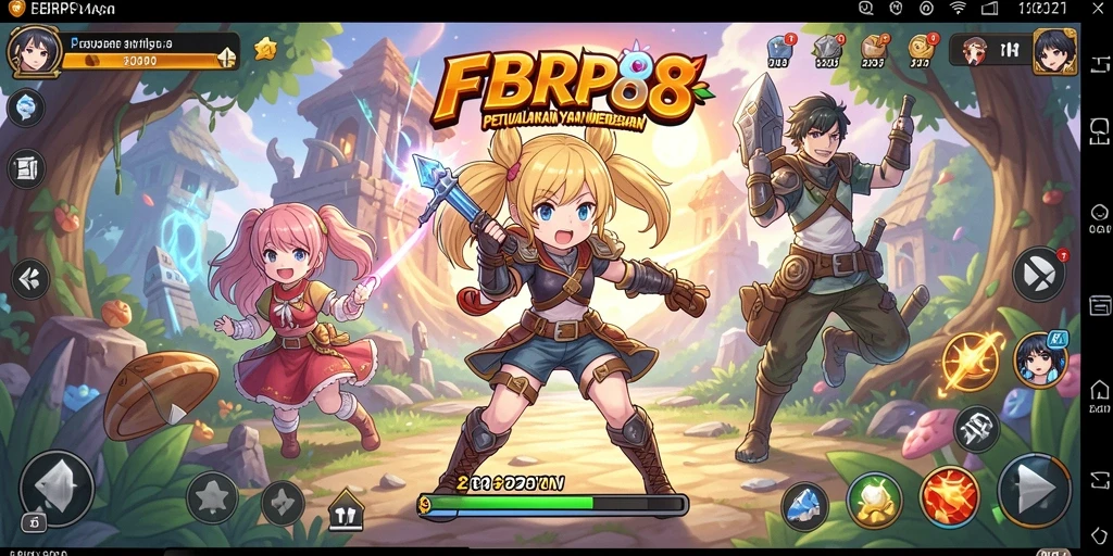 Tampilan gameplay FBRP88 yang penuh warna dan dinamis.