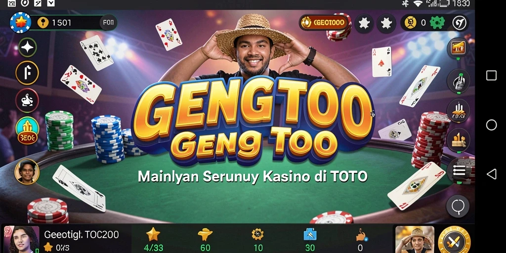 Tangkapan layar gameplay GENGTOTO menampilkan aksi seru permainan Kasino.