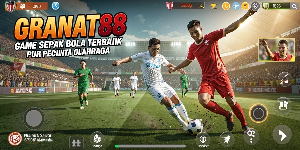 Tampilan menakjubkan dari gameplay sepak bola di GRANAT88.