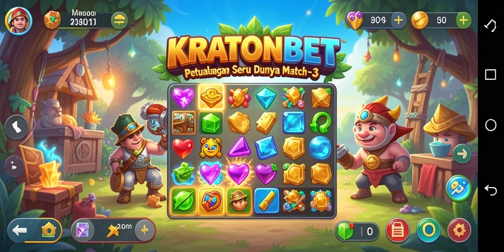 Gameplay seru KRATONBET dengan kombinasi permata yang menantang.