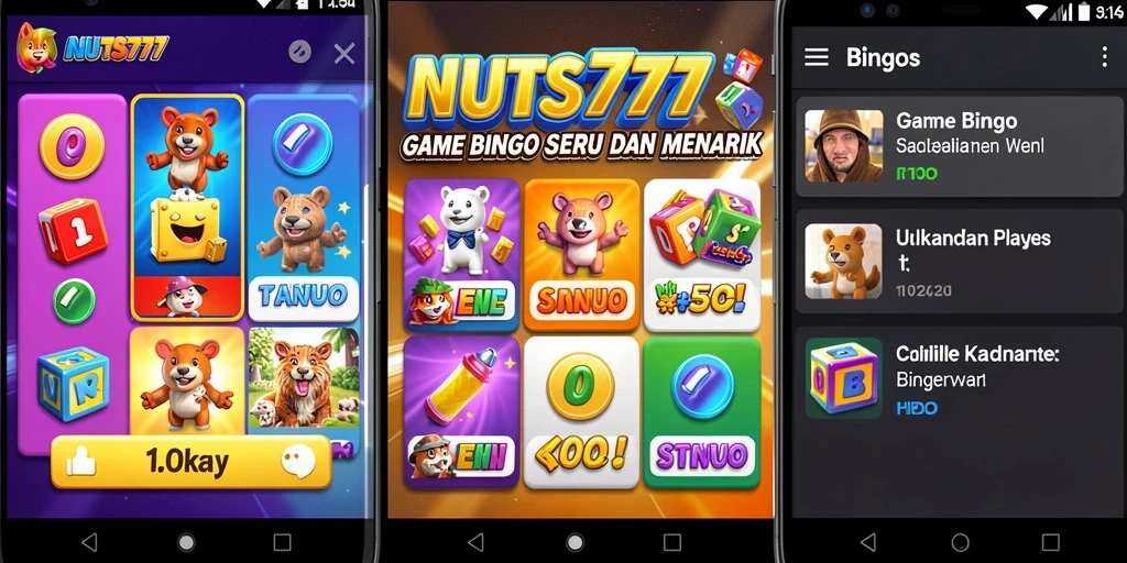 Screenshot dari gameplay seru NUTS777 yang menampilkan keseruan Bingo.