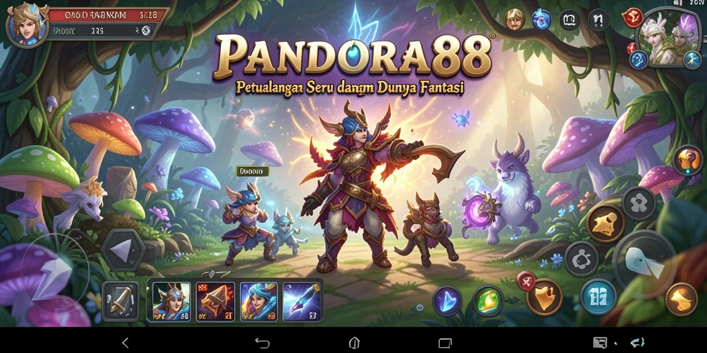 Tampilan menakjubkan dalam gameplay PANDORA88 saat menjelajahi dunia fantasi.