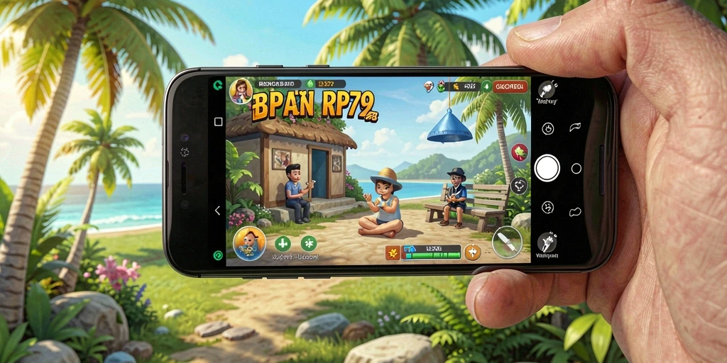 Tampilan gameplay RP79 yang penuh warna dan menghibur.