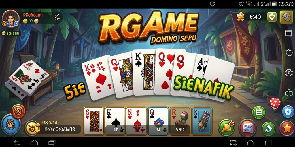 Tampilan menarik saat gameplay Domino dalam RPGAME.