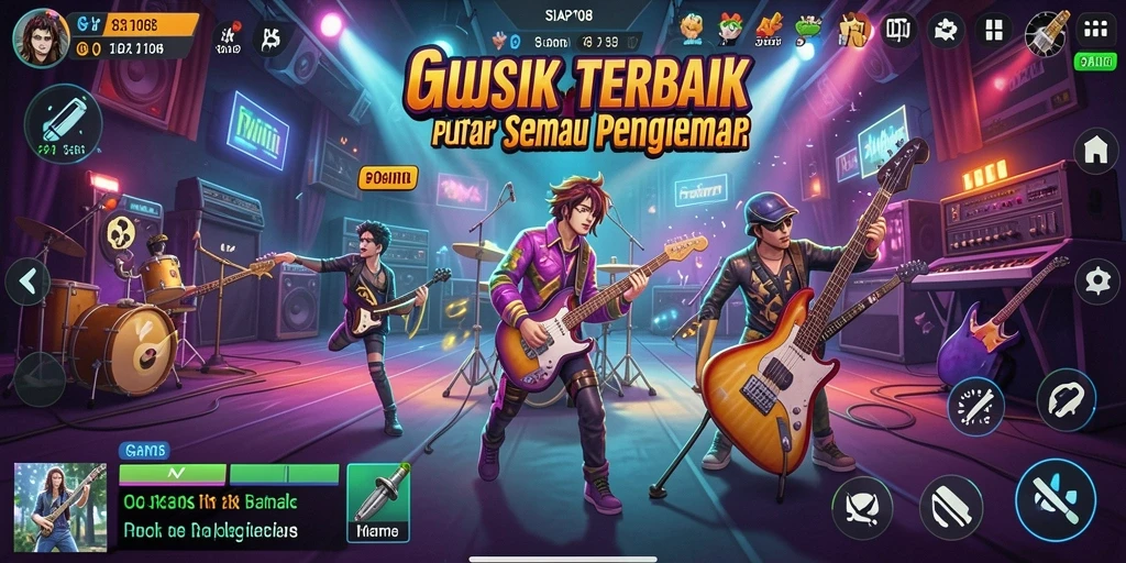 Gameplay interaktif dan seru di SIAP108 dengan musik yang menyenangkan.