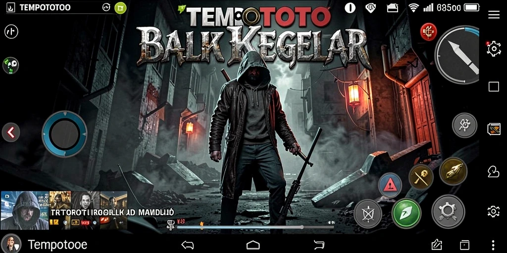 Tangkapan layar utama TEMPOTOTO menampilkan suasana permainan Horror yang mencekam.